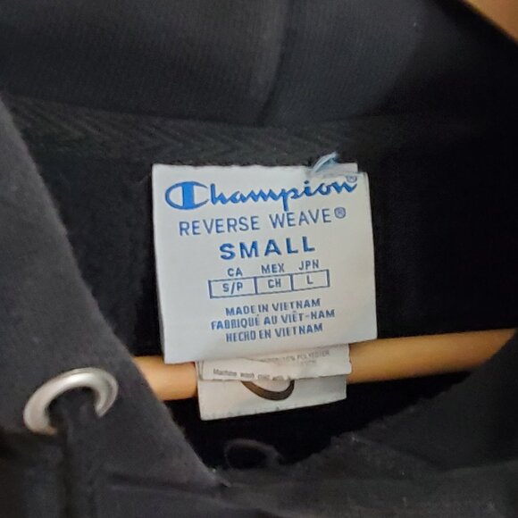 Champion Reverse Weave Black Coca Cola Hooded Pullover - Picture 3 of 4